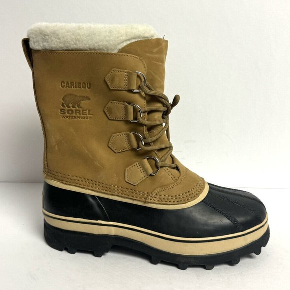Sorel Womens Caribou, Brown Waterproof Snow Boots, Size 9.5 M - Picture 1 of 6